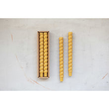 Load image into Gallery viewer, Yellow Twisted Taper Candles Set
