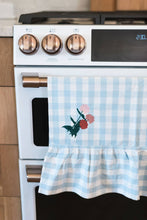 Load image into Gallery viewer, Blue Ruffled Gingham Dish Towel
