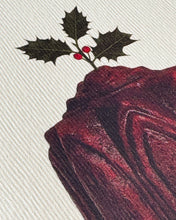 Load image into Gallery viewer, Christmas Plum Pudding with Holly Card

