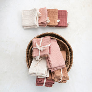 Pink Waffle Napkin Set