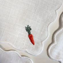 Load image into Gallery viewer, Veggie Scalloped Embroidered Cocktail Napkin Set
