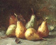Load image into Gallery viewer, Still Life with Golden Pears Antique Art Print
