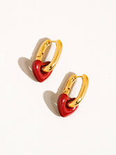 Load image into Gallery viewer, Red Hots Heart Earrings

