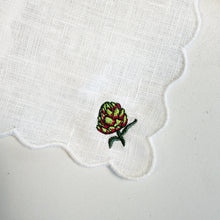 Load image into Gallery viewer, Veggie Scalloped Embroidered Cocktail Napkin Set
