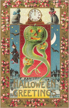 Load image into Gallery viewer, Ghostly Green Pumpkins Postcard
