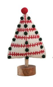 Wool Felt Embroidered Trees