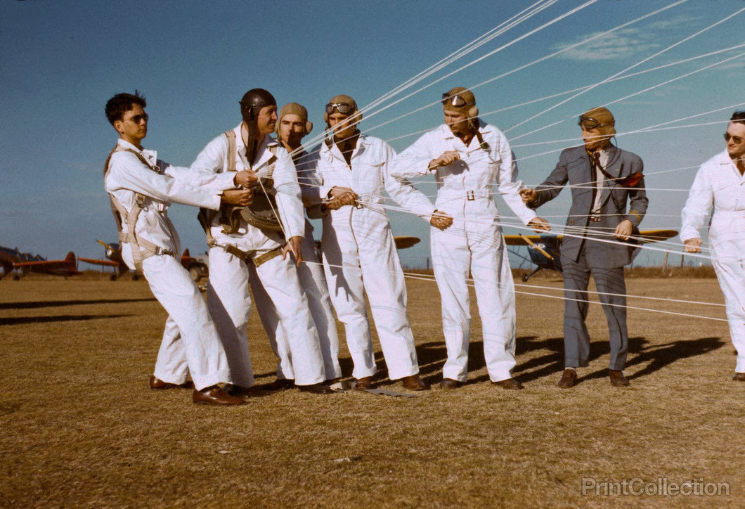 1942 Parachute Instruction Photograph Print