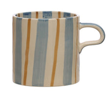 Load image into Gallery viewer, Striped Stoneware Mugs
