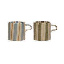 Load image into Gallery viewer, Striped Stoneware Mugs
