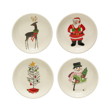 Load image into Gallery viewer, Stoneware Holiday Appetizer Plates
