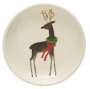 Stoneware Holiday Appetizer Plates