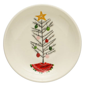 Stoneware Holiday Appetizer Plates