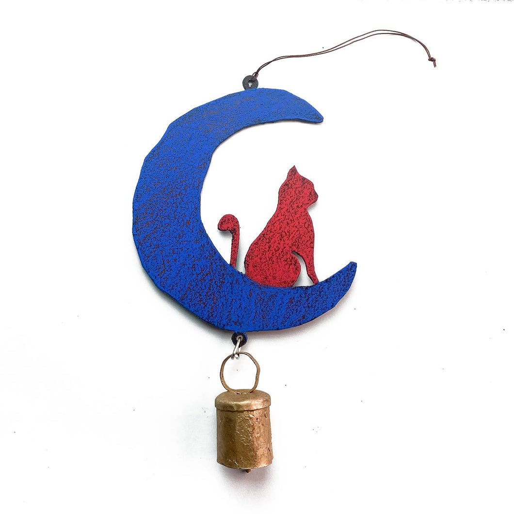 Moon Cat Wind Chime