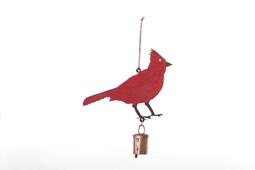 Recycled Metal Cardinal Wind Chime