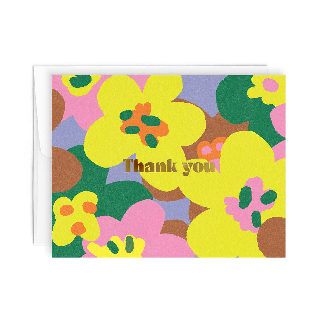 Pretty Flowers Thank You Card