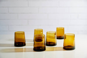 Amber Moroccan Cone Glass Set