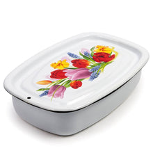 Load image into Gallery viewer, Spring Bouquet Enamelware Container
