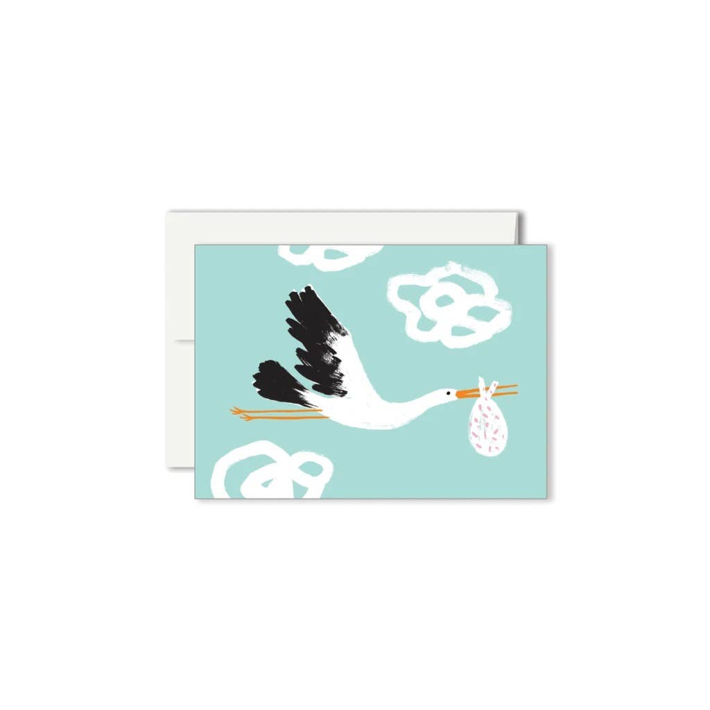 Baby Stork Mini Card