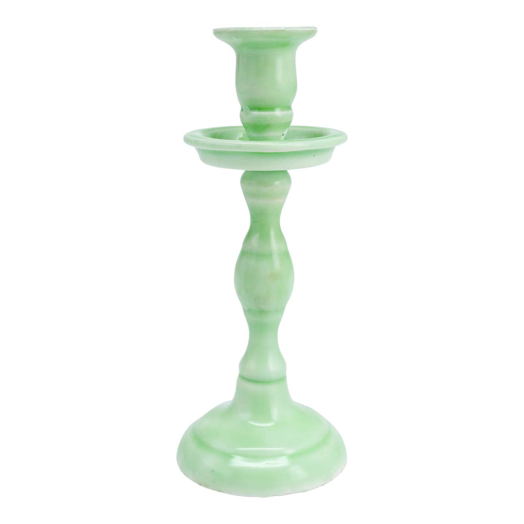 Tall Mint Candle Holder