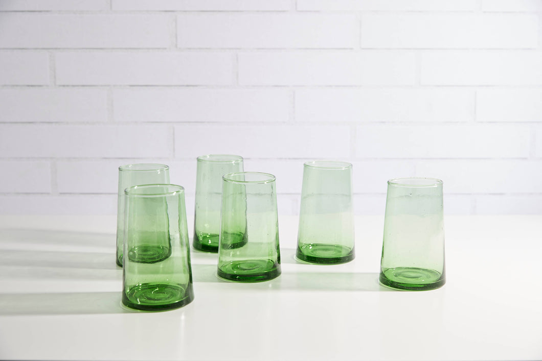 Green Moroccan Cone Glassware Set