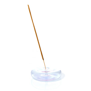Lavender Hand Blown Glass Incense Holder